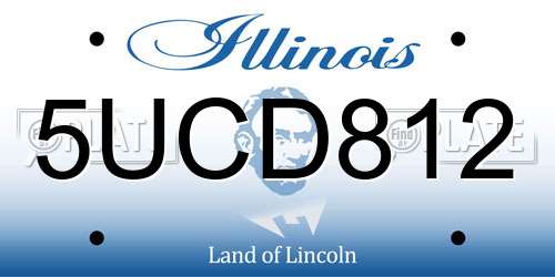 5UCD812 Illinois License Plate