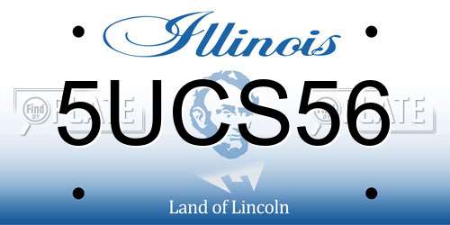 5UCS56 Illinois License Plate