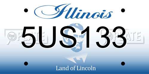 5US133 Illinois License Plate