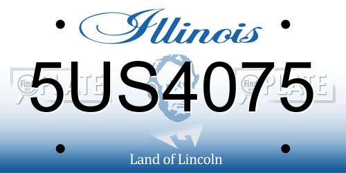 5US4075 Illinois License Plate