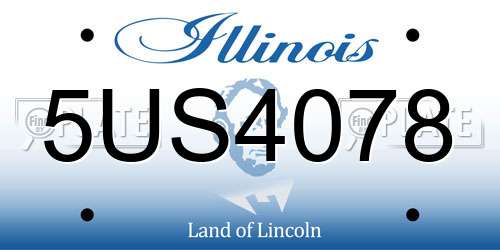 5US4078 Illinois License Plate