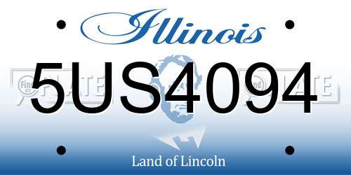 5US4094 Illinois License Plate