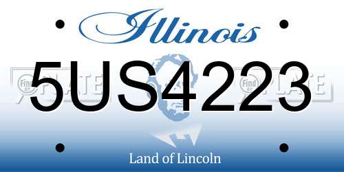 5US4223 Illinois License Plate