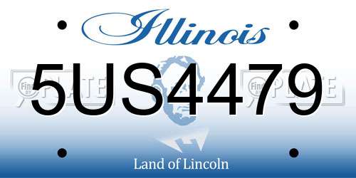 5US4479 Illinois License Plate