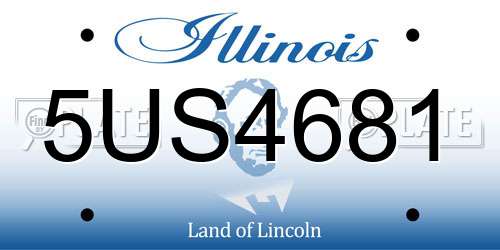 5US4681 Illinois License Plate