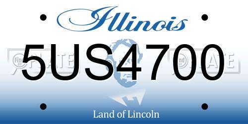 5US4700 Illinois License Plate