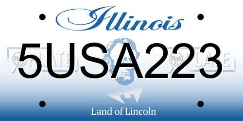 5USA223 Illinois License Plate