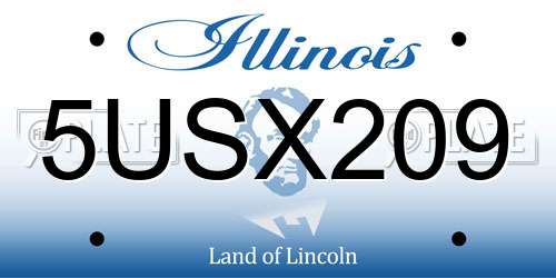 5USX209 Illinois License Plate