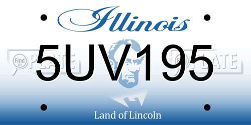 5UV195 Illinois License Plate
