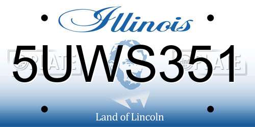 5UWS351 Illinois License Plate