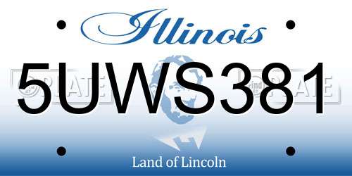 5UWS381 Illinois License Plate