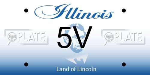 5V Illinois License Plate