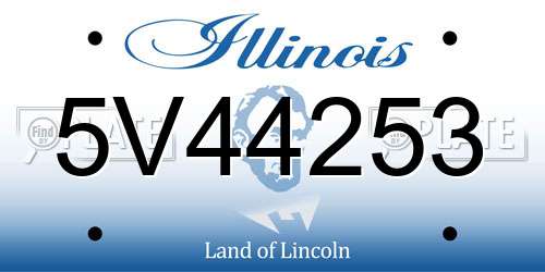 5V44253 Illinois License Plate