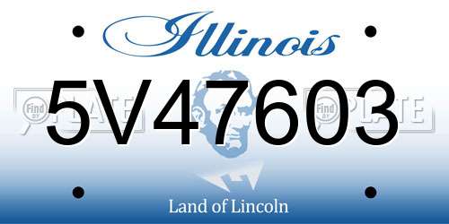 5V47603 Illinois License Plate