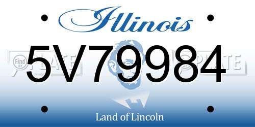 5V79984 Illinois License Plate