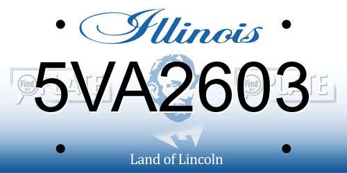 5VA2603 Illinois License Plate