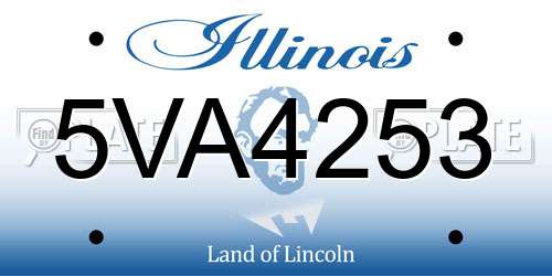 5VA4253 Illinois License Plate