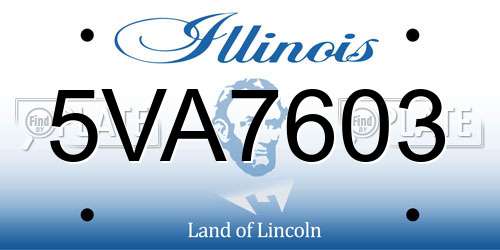 5VA7603 Illinois License Plate