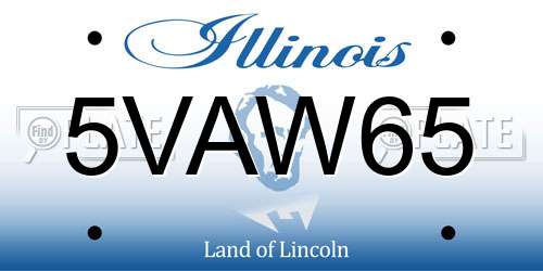 5VAW65 Illinois License Plate