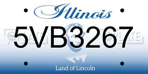 5VB3267 Illinois License Plate