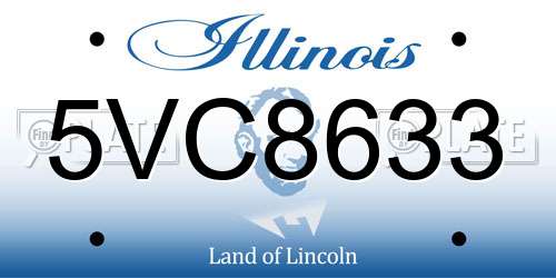 5VC8633 Illinois License Plate