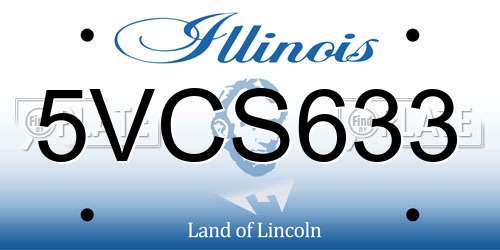 5VCS633 Illinois License Plate