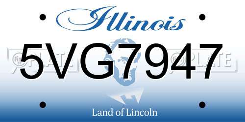5VG7947 Illinois License Plate