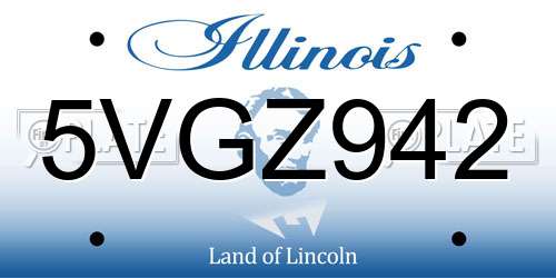 5VGZ942 Illinois License Plate