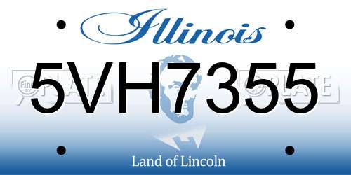 5VH7355 Illinois License Plate