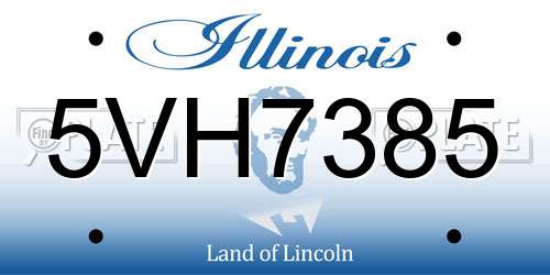 5VH7385 Illinois License Plate