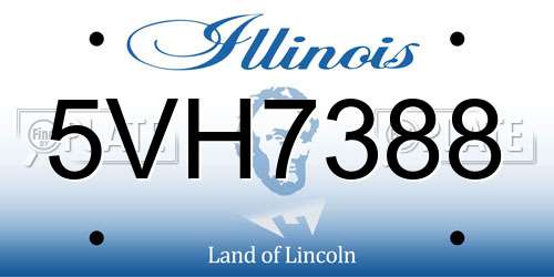 5VH7388 Illinois License Plate