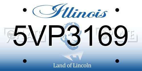 5VP3169 Illinois License Plate