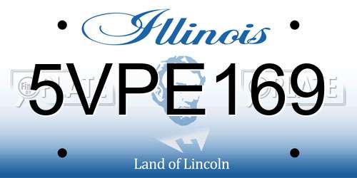 5VPE169 Illinois License Plate