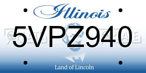 5VPZ940 Illinois License Plate