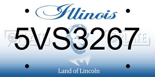 5VS3267 Illinois License Plate