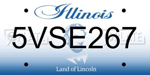5VSE267 Illinois License Plate
