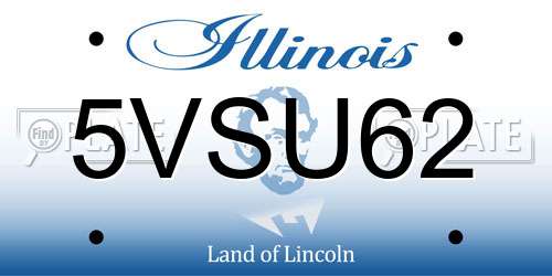 5VSU62 Illinois License Plate
