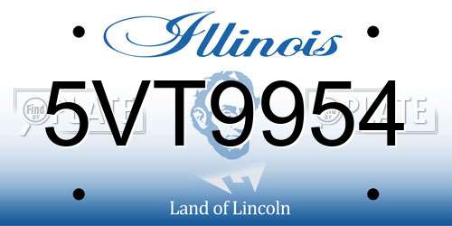 5VT9954 Illinois License Plate