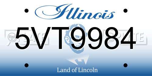 5VT9984 Illinois License Plate