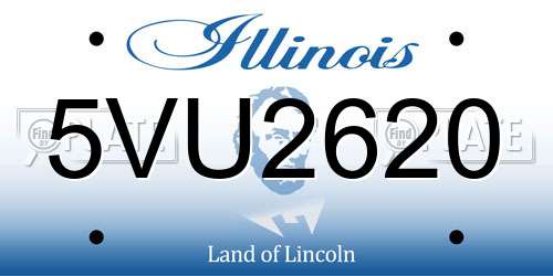 5VU2620 Illinois License Plate