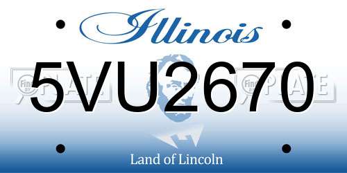 5VU2670 Illinois License Plate