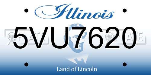 5VU7620 Illinois License Plate