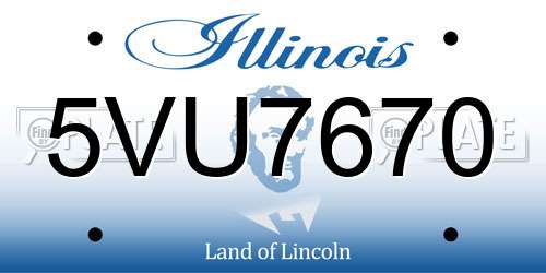 5VU7670 Illinois License Plate