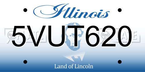 5VUT620 Illinois License Plate