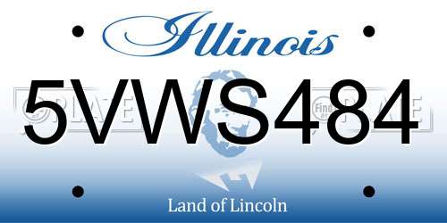 5VWS484 Illinois License Plate