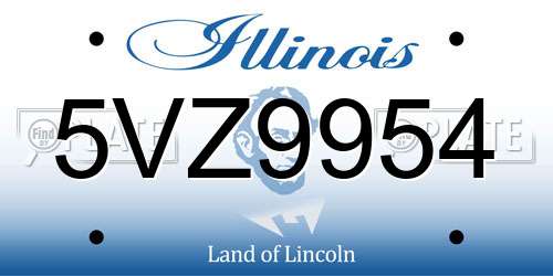5VZ9954 Illinois License Plate