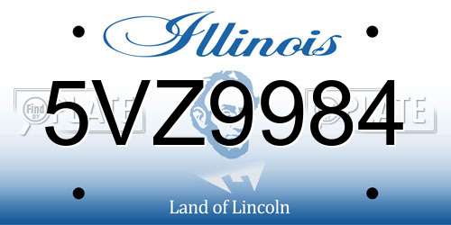 5VZ9984 Illinois License Plate