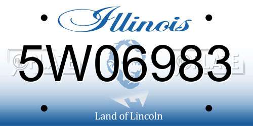 5W06983 Illinois License Plate