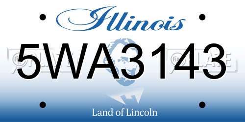 5WA3143 Illinois License Plate