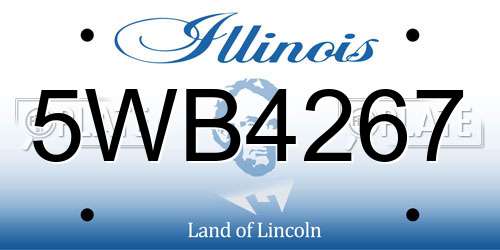5WB4267 Illinois License Plate